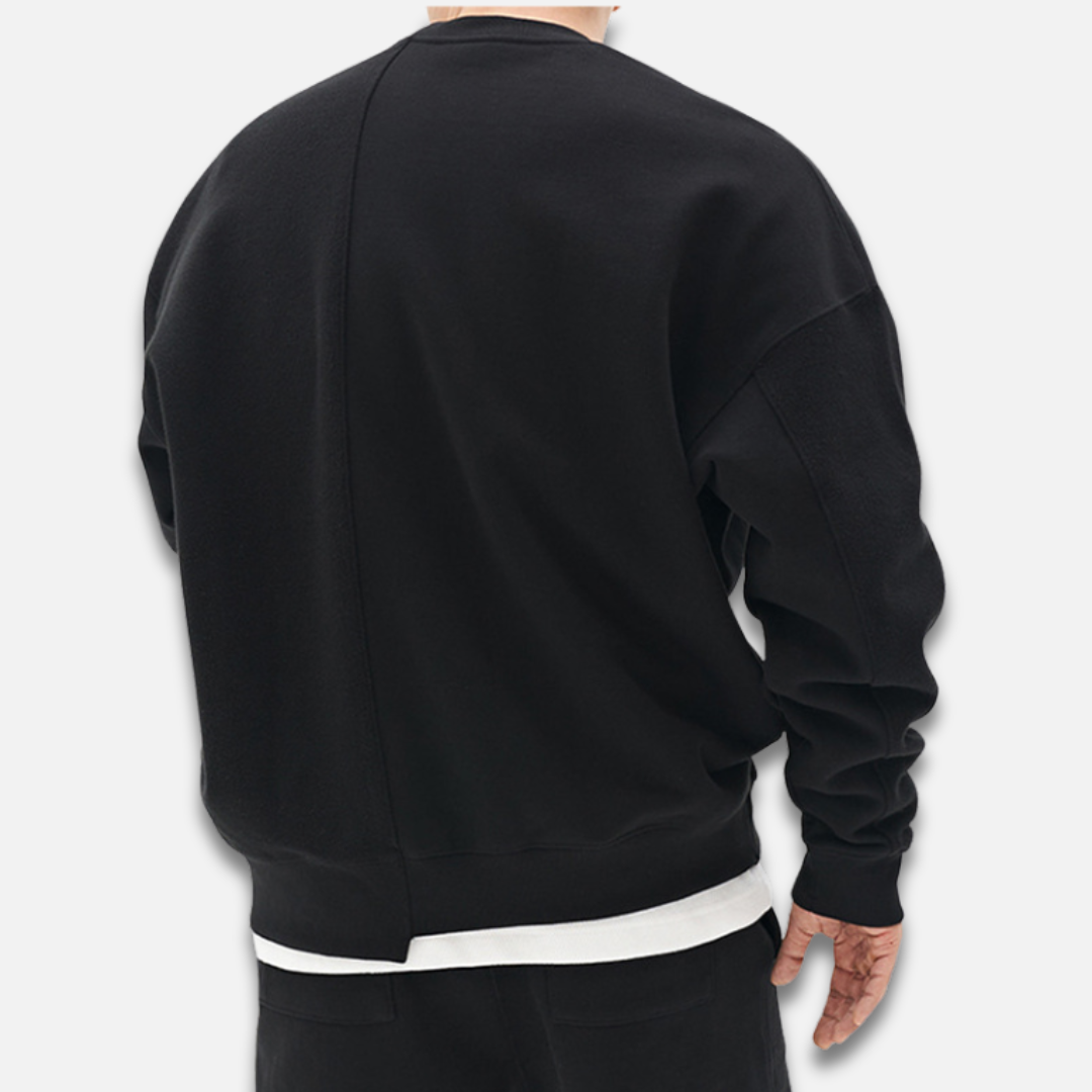 Men’s Contrast Panel Crewneck Sweater Laurel & Legacy