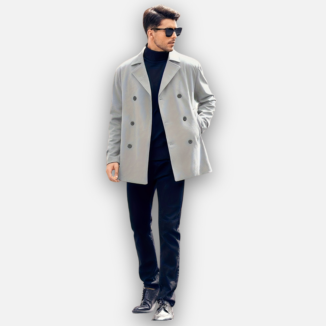 Men’s Double-Breasted Lapel Coat Laurel & Legacy