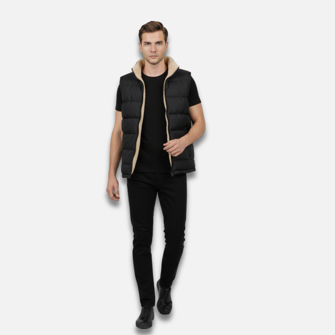 Men’s Sherpa-Lined Puffer Vest Laurel & Legacy