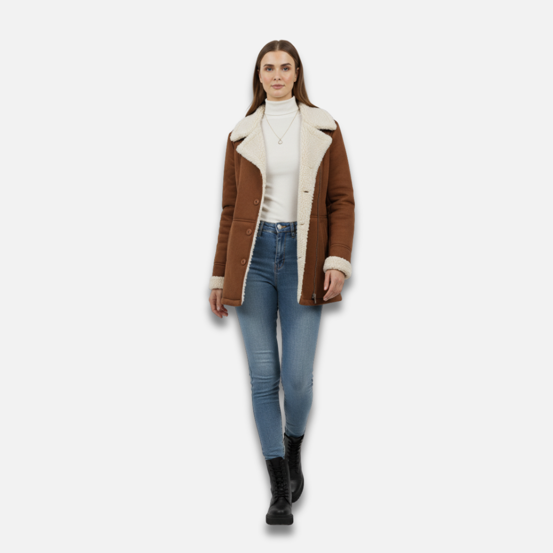 Women’s Lapel Wool Button Coat Laurel & Legacy