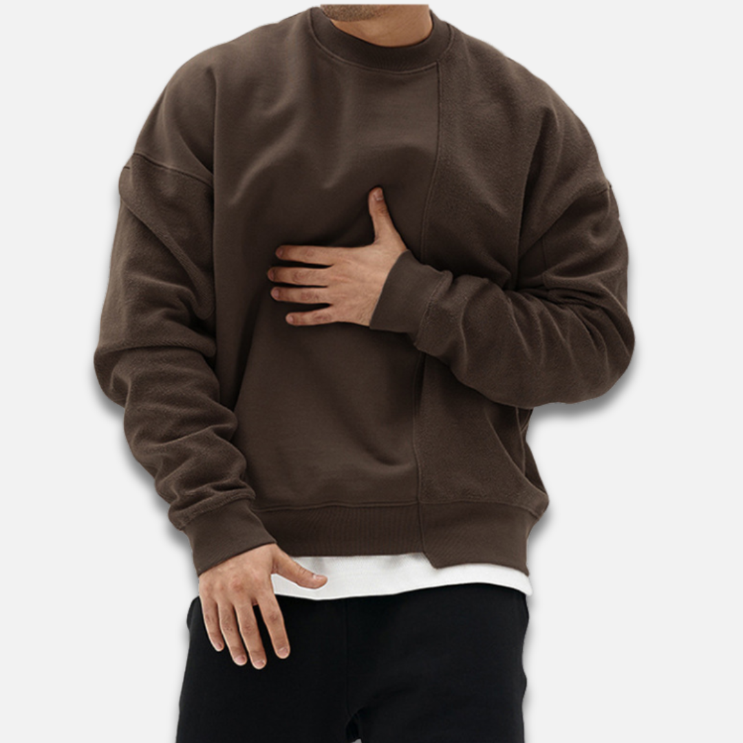 Men’s Contrast Panel Crewneck Sweater Laurel & Legacy