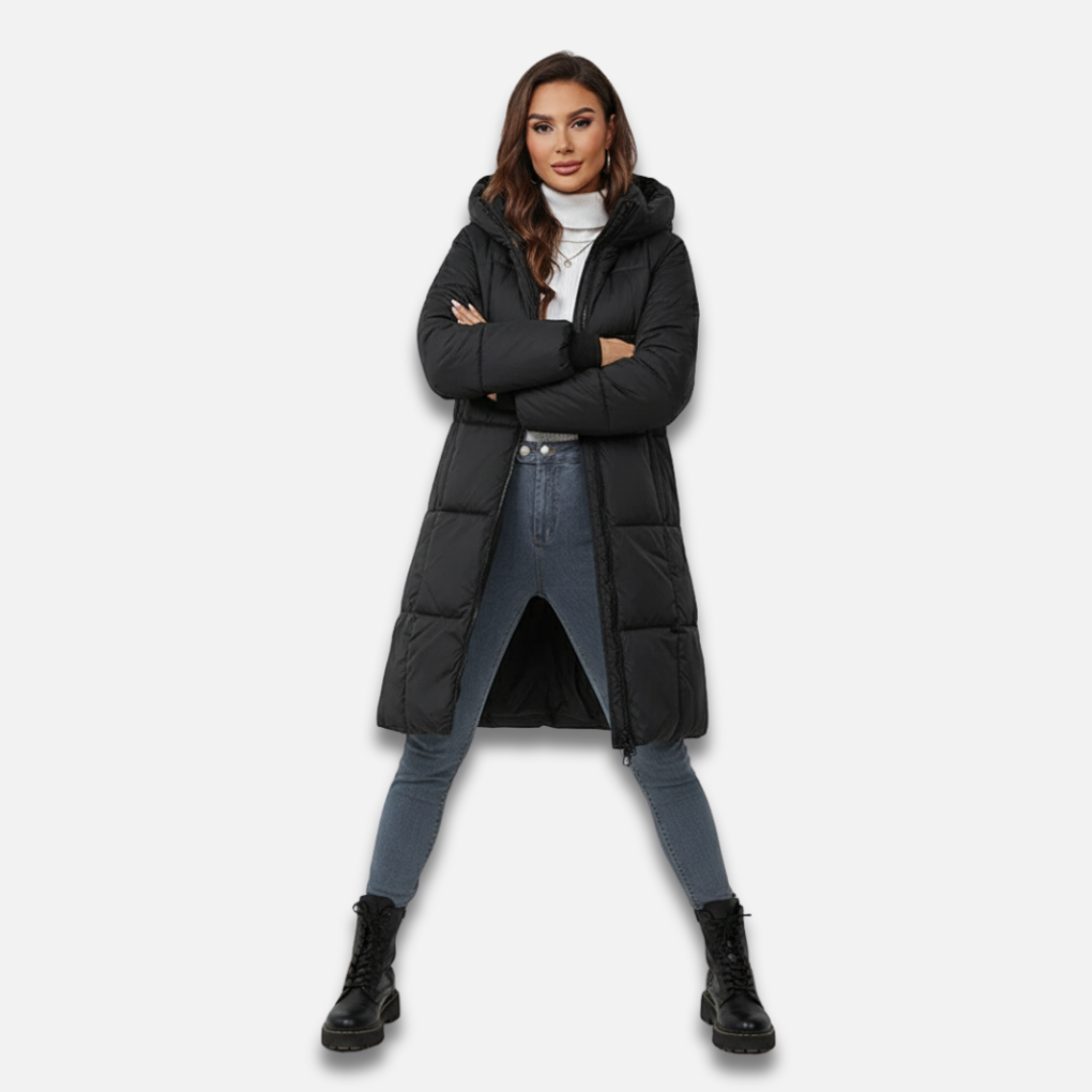 Women’s Long Down Coat Cotton-Padded Jacket Laurel & Legacy