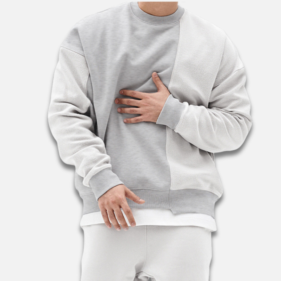Men’s Contrast Panel Crewneck Sweater Laurel & Legacy