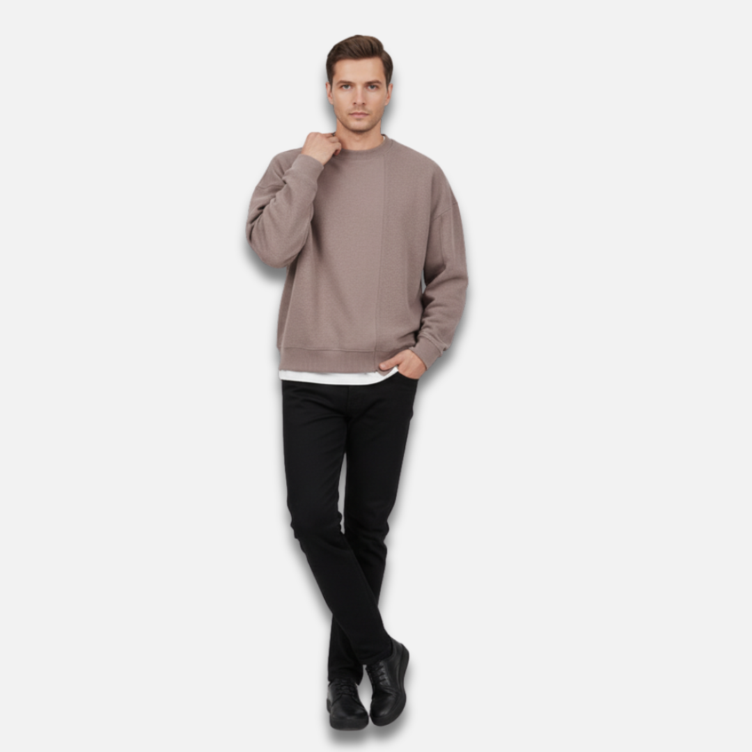 Men’s Contrast Panel Crewneck Sweater Laurel & Legacy