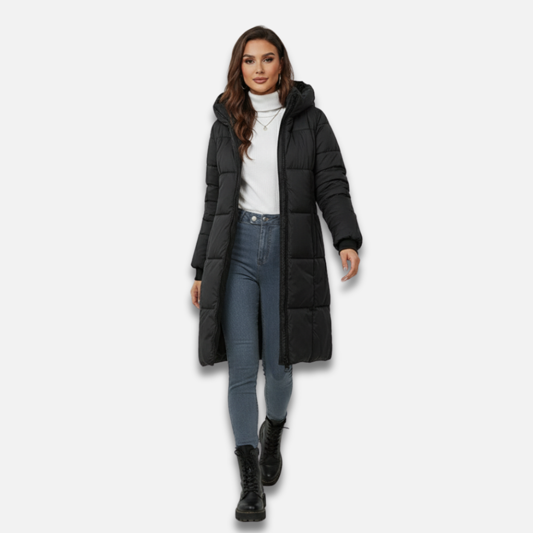 Women’s Long Down Coat Cotton-Padded Jacket Laurel & Legacy