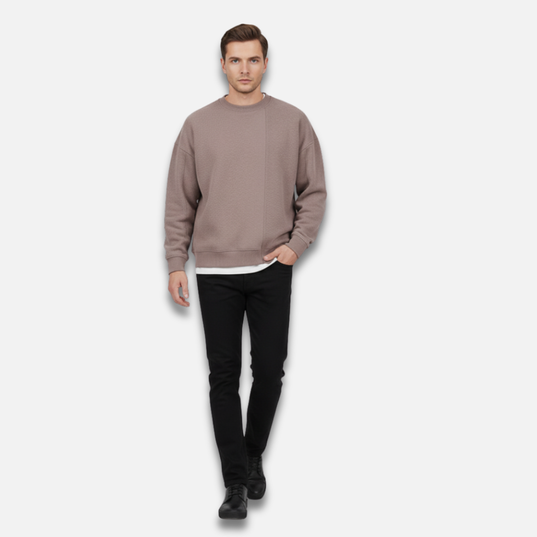 Men’s Contrast Panel Crewneck Sweater Laurel & Legacy
