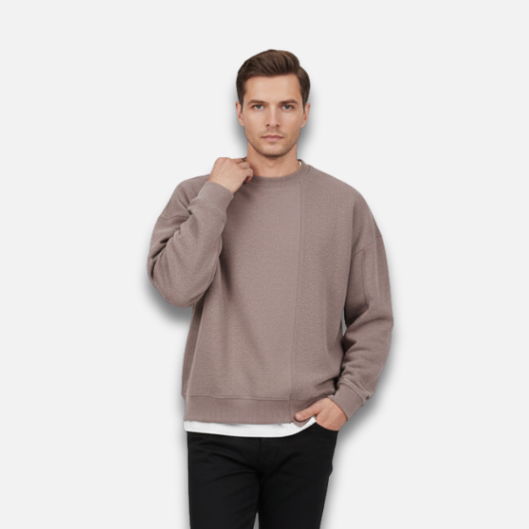 Men’s Contrast Panel Crewneck Sweater Laurel & Legacy