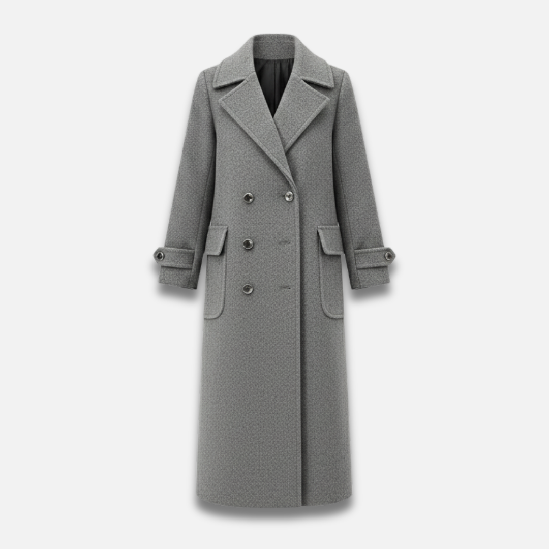 Women’s Double-Breasted Wool Trench Coat Laurel & Legacy