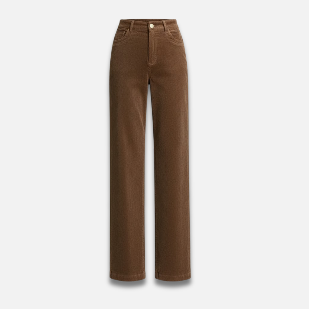 Women’s Corduroy High-Waist Straight Trousers Laurel & Legacy
