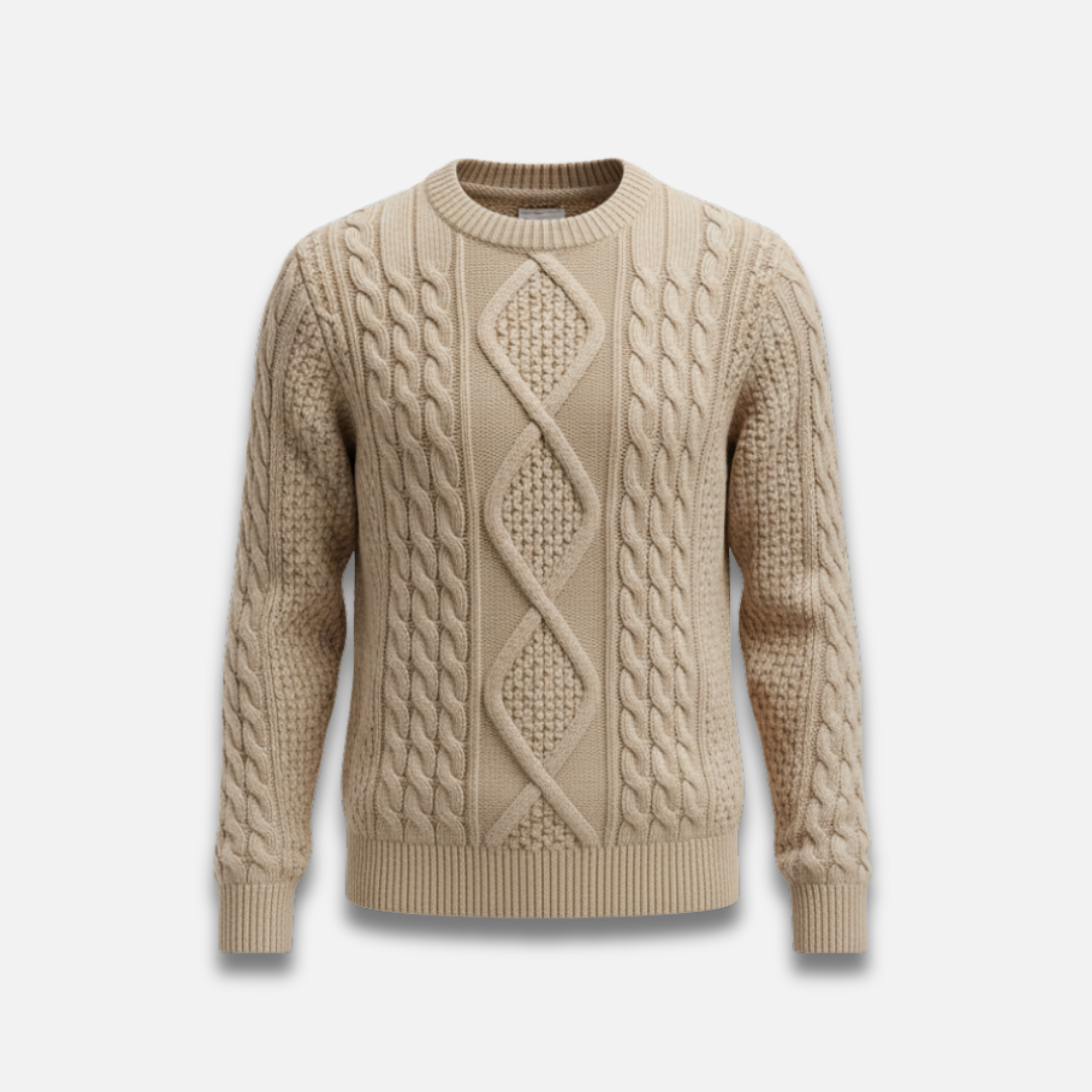 Men’s Cable Knit Crewneck Sweater Laurel & Legacy