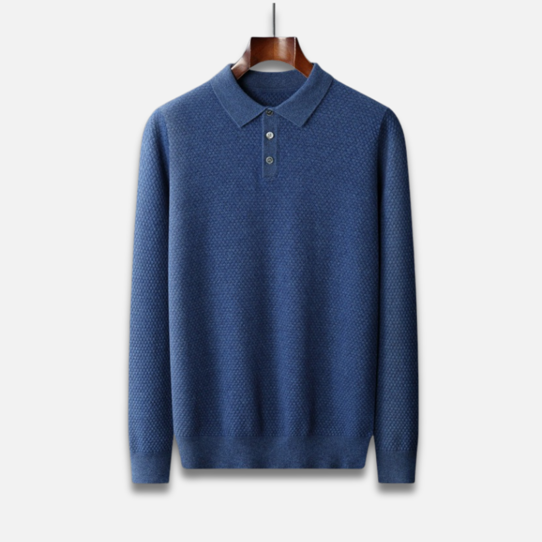 Men’s Merino Wool Polo Sweater Laurel & Legacy