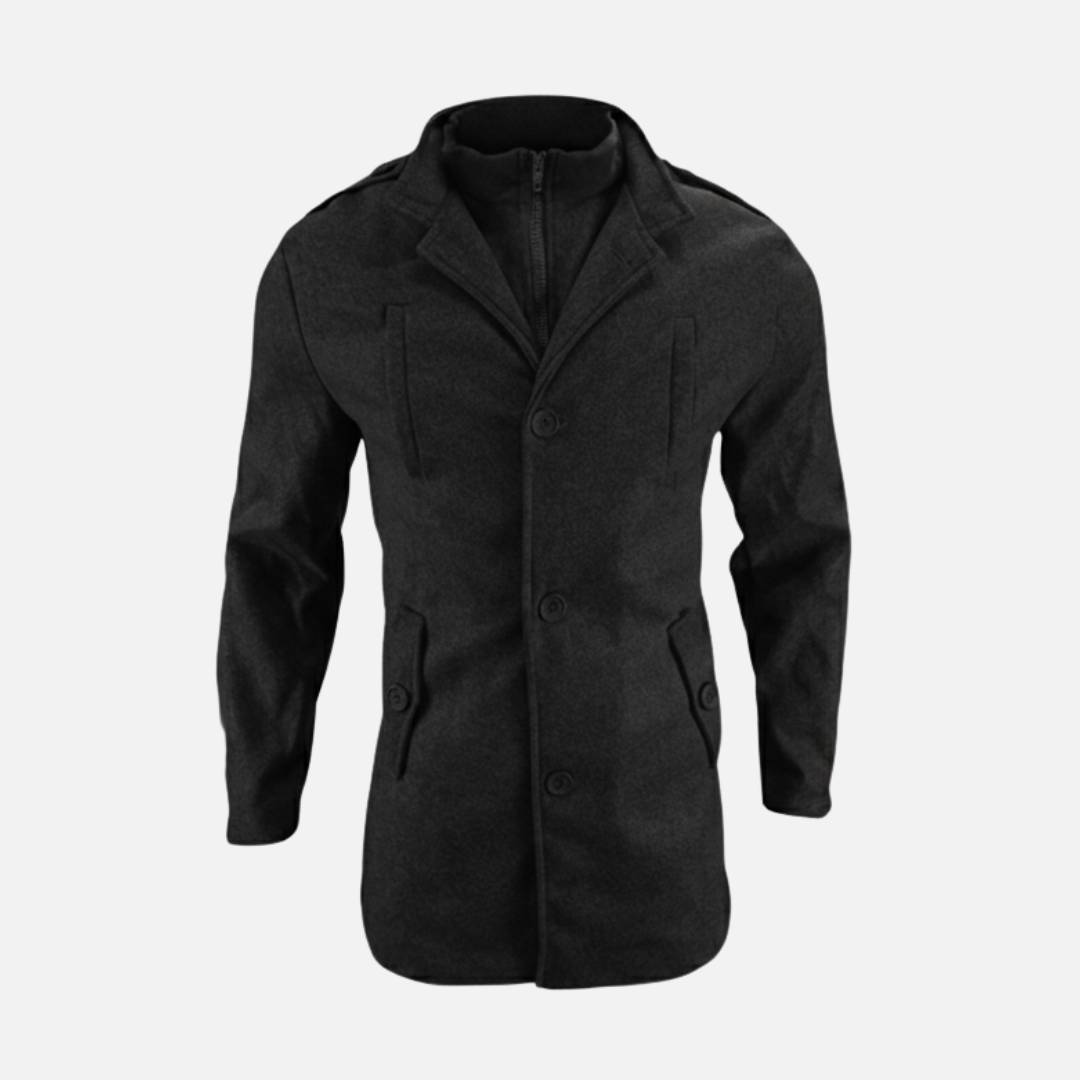 Men’s Single-Breasted Windbreaker Coat Laurel & Legacy