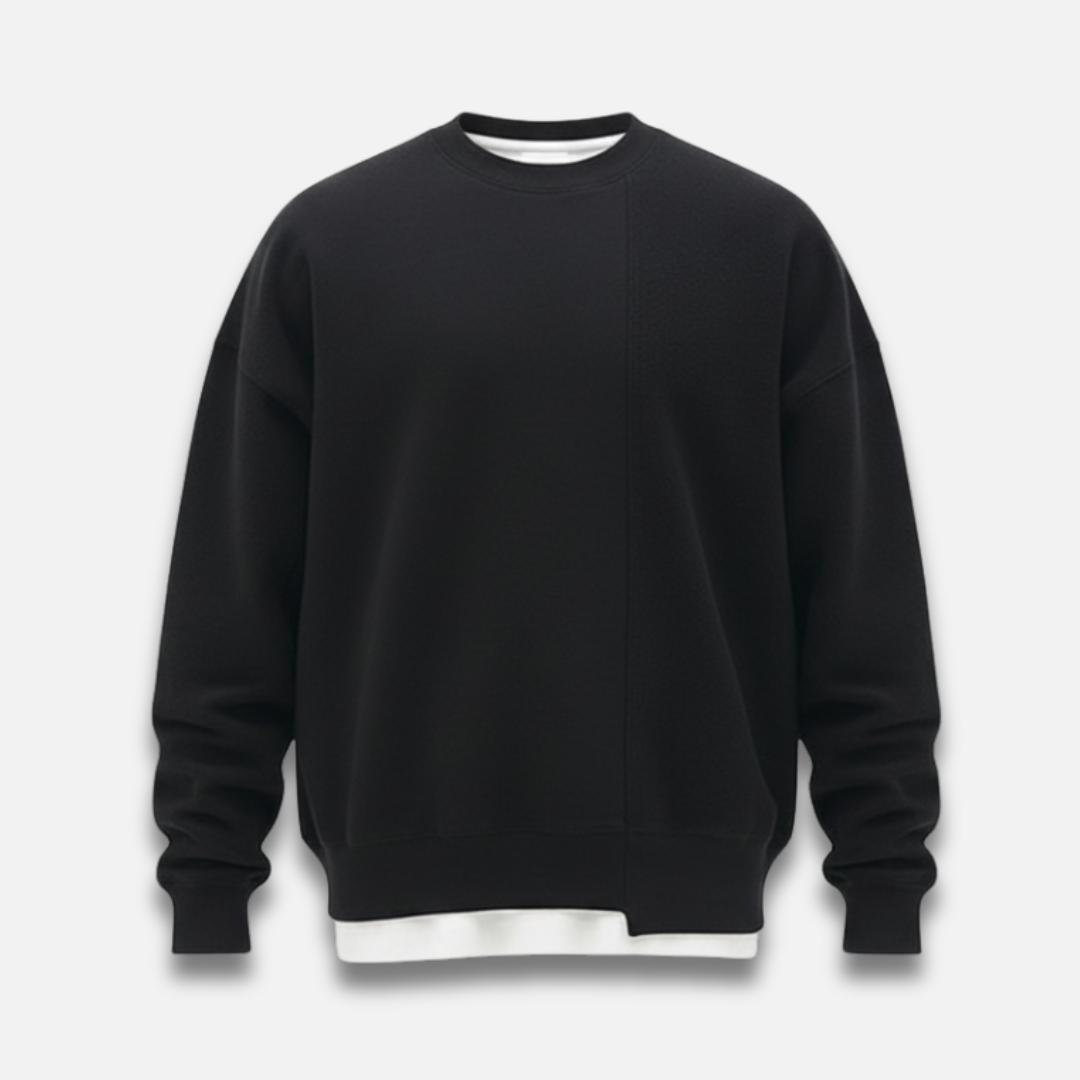 Men’s Contrast Panel Crewneck Sweater Laurel & Legacy
