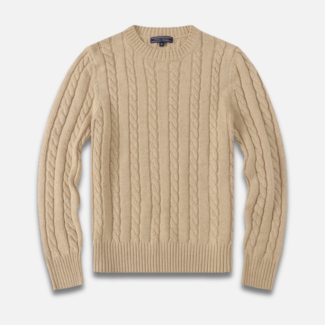 Men’s Cable Knit Round Neck Sweater Laurel & Legacy