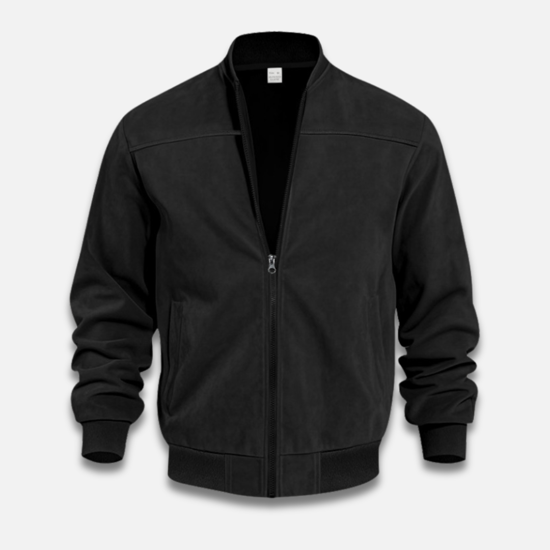 Men’s Bomber-Style Cut Suede Zip Jacket Laurel & Legacy