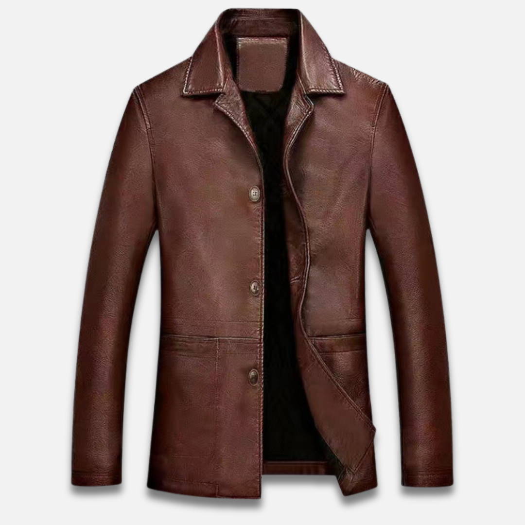 Men’s Structured Leather Jacket Laurel & Legacy