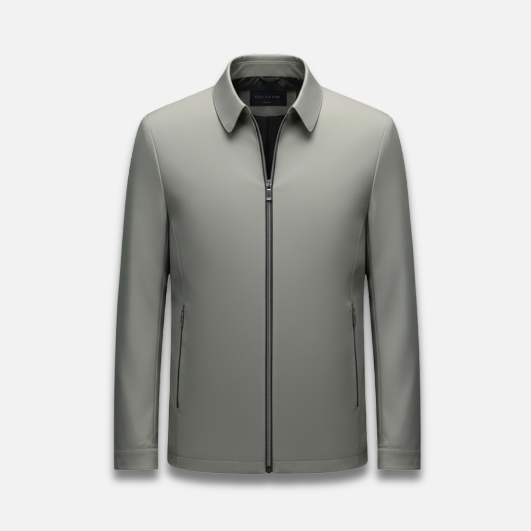 Men’s Casual Silk Zip Jacket Laurel & Legacy