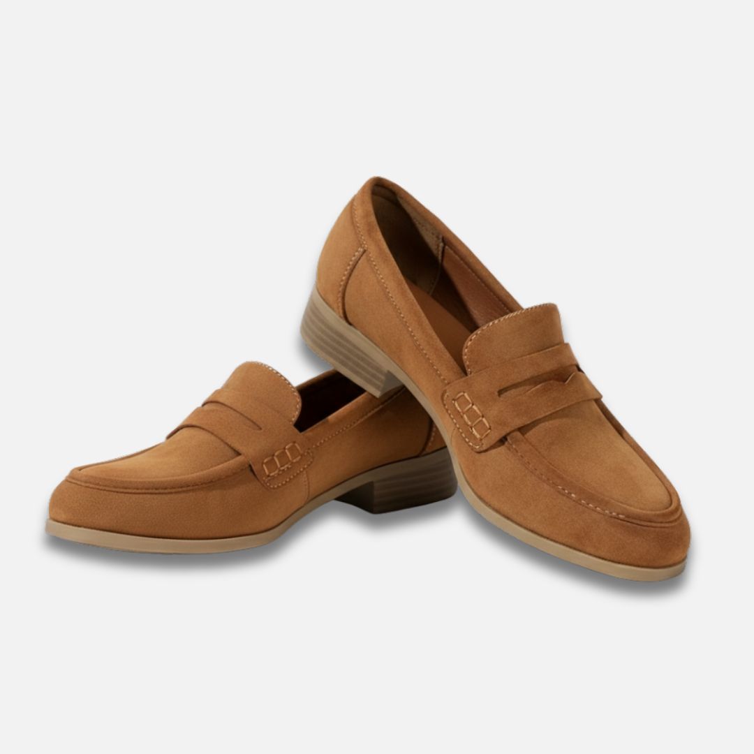 Women’s Solid Chunky Low Heel Penny Loafer Shoes Laurel & Legacy