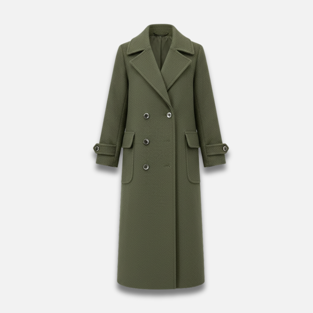 Women’s Double-Breasted Wool Trench Coat Laurel & Legacy