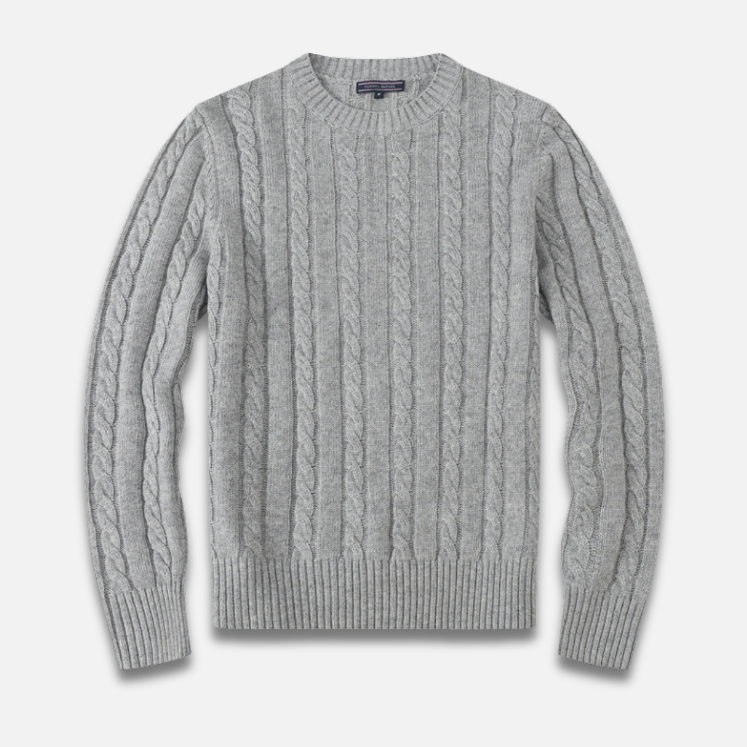 Men’s Cable Knit Round Neck Sweater Laurel & Legacy