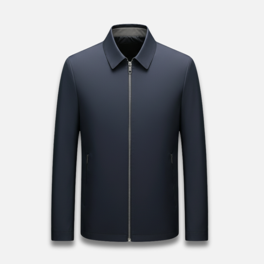 Men’s Casual Silk Zip Jacket Laurel & Legacy