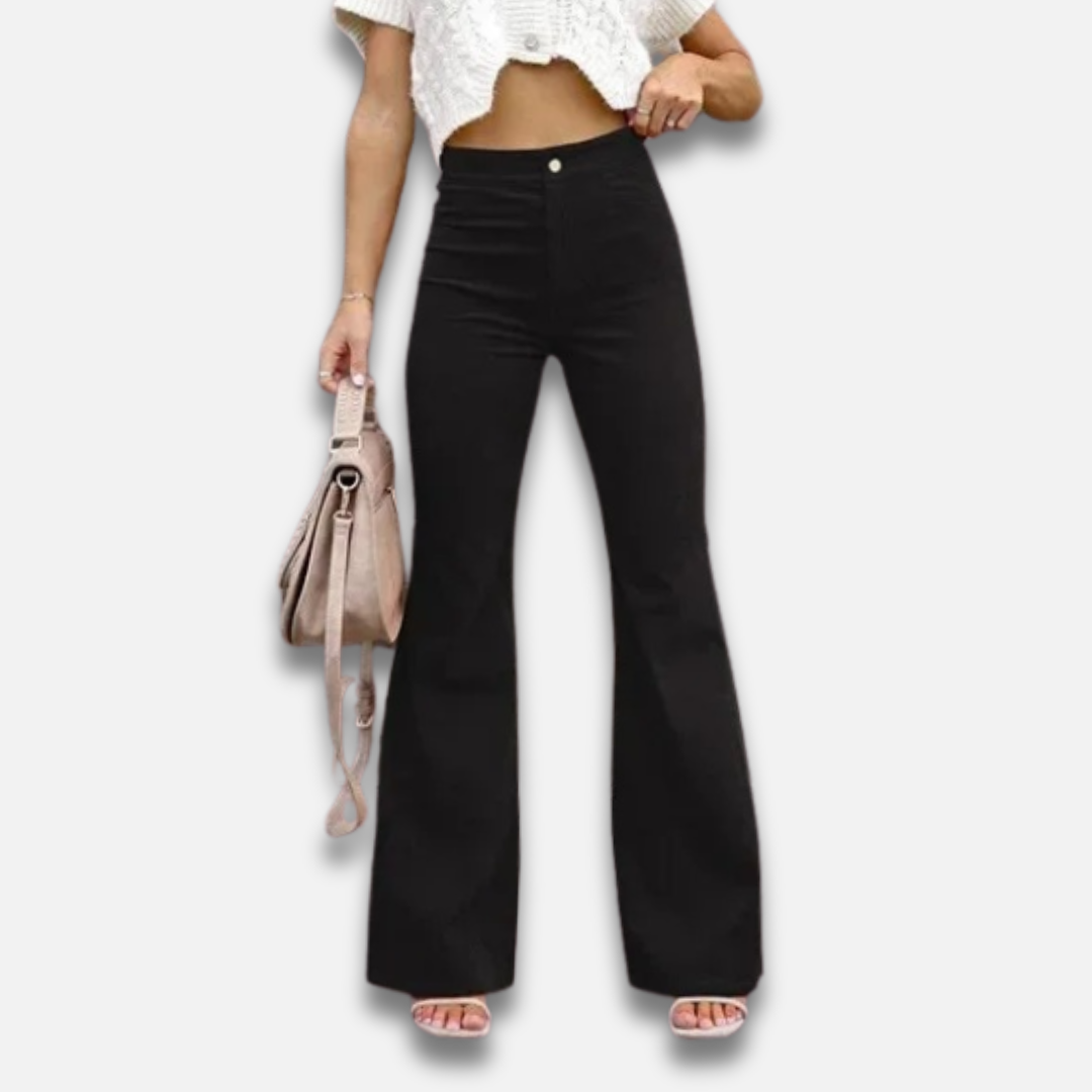 Women’s Corduroy High-Waist Flared Trousers Laurel & Legacy