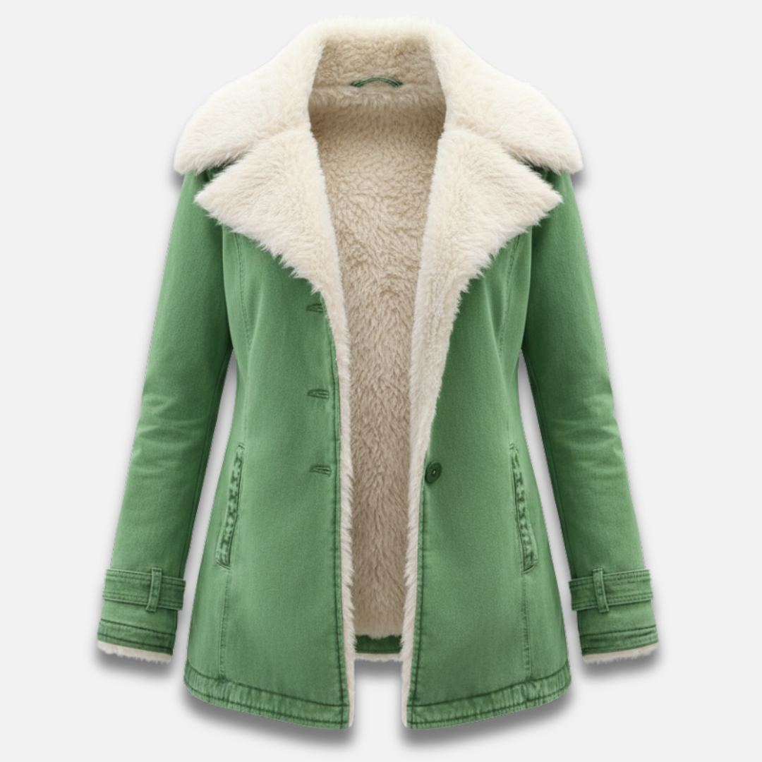 Women’s Lapel Wool Button Coat Laurel & Legacy