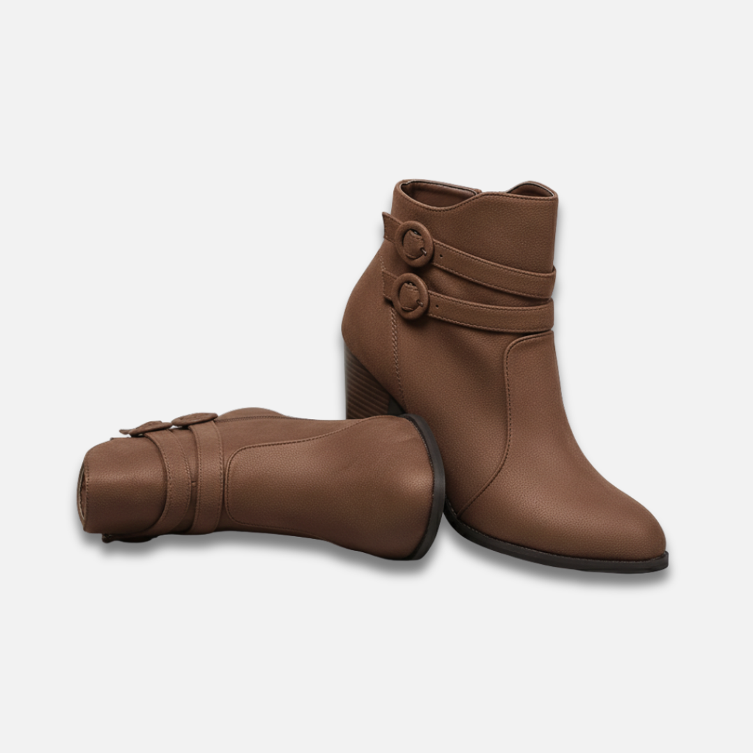 Women’s Button Detail Block Heel Ankle Boots Laurel & Legacy