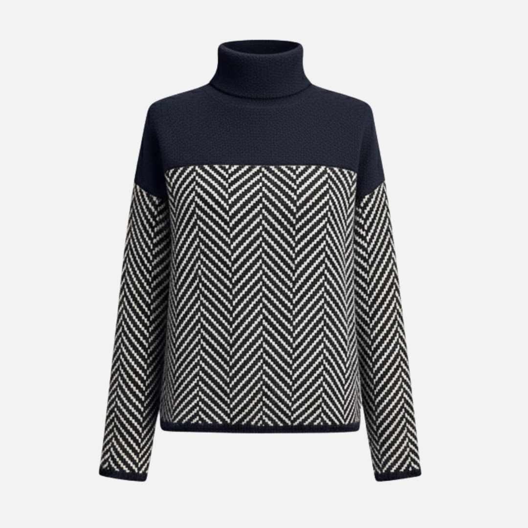 Women’s Patterned Turtleneck Sweater Laurel & Legacy