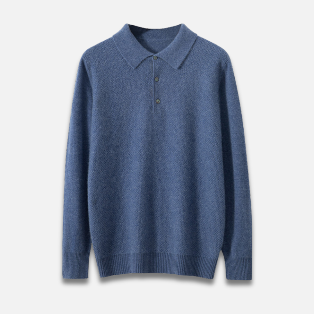 Men’s Merino Wool Polo Sweater Laurel & Legacy
