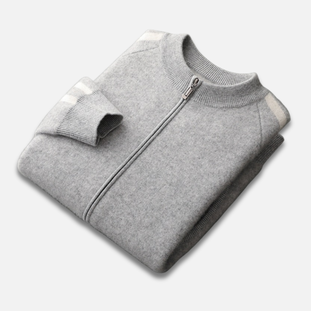 Men’s Zip-Up Wool Cardigan Laurel & Legacy