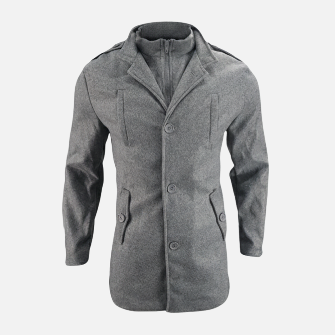 Men’s Single-Breasted Windbreaker Coat Laurel & Legacy