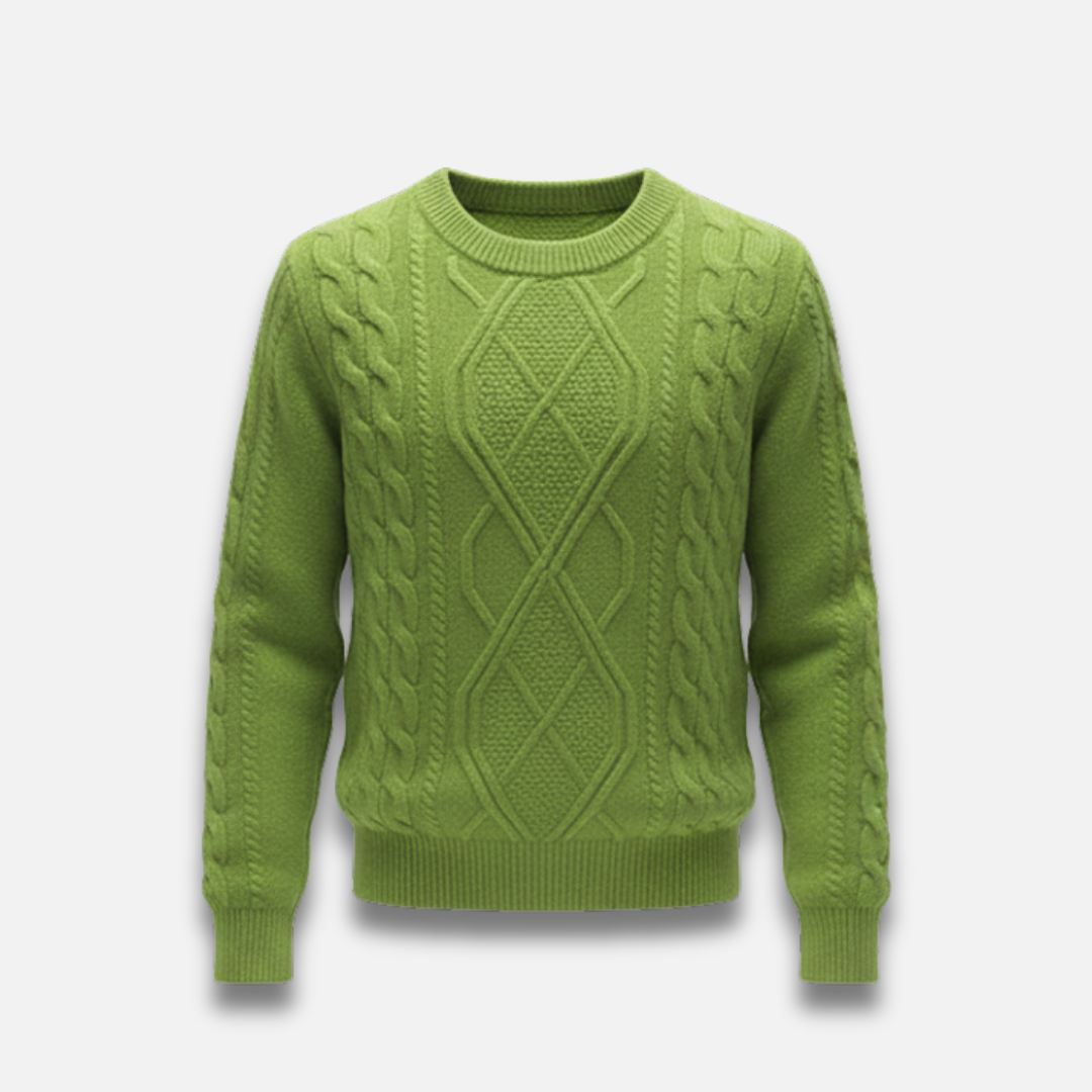 Men’s Cable Knit Crewneck Sweater Laurel & Legacy