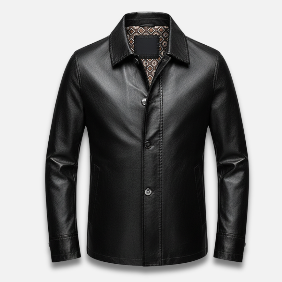 Men’s Structured Leather Jacket Laurel & Legacy