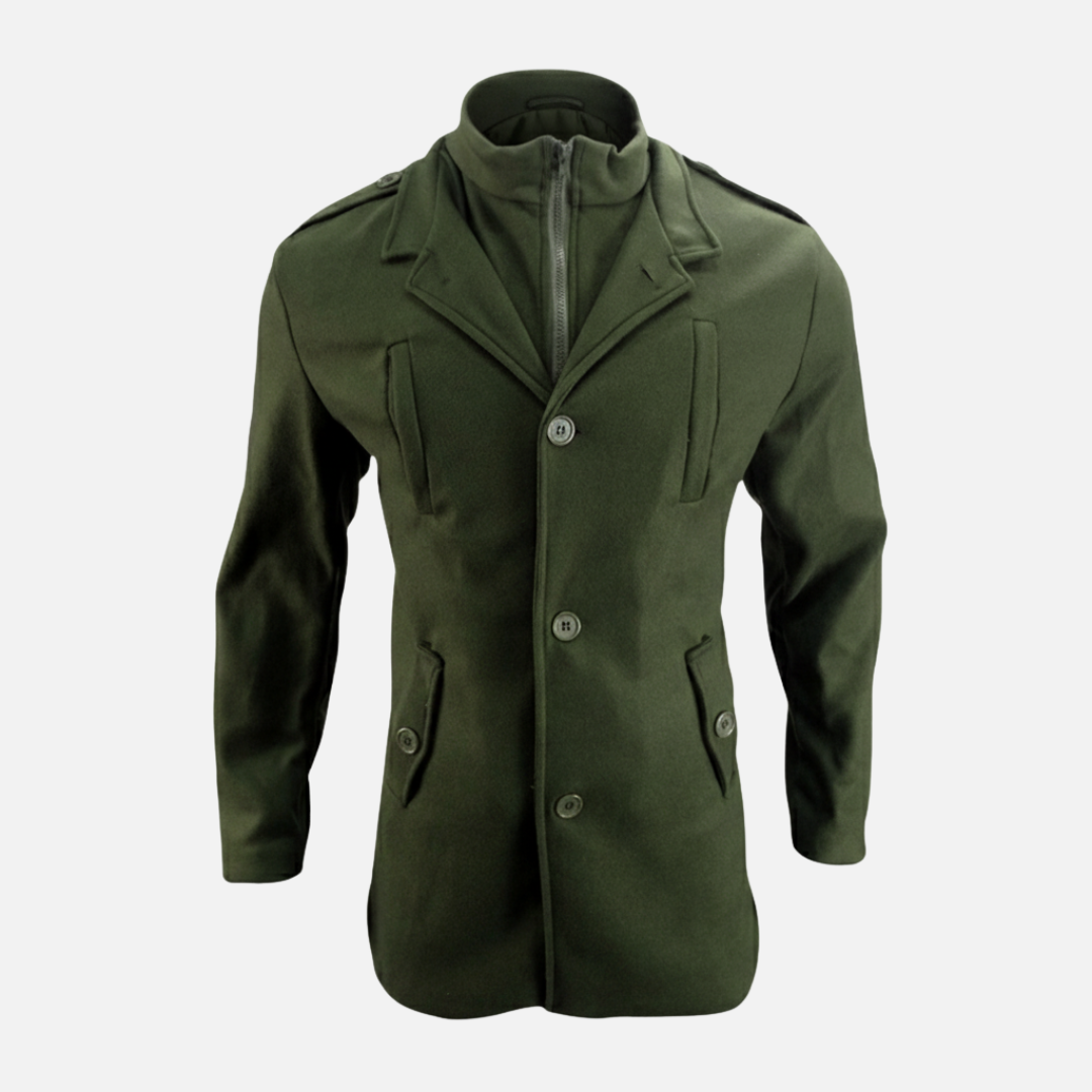 Men’s Single-Breasted Windbreaker Coat Laurel & Legacy
