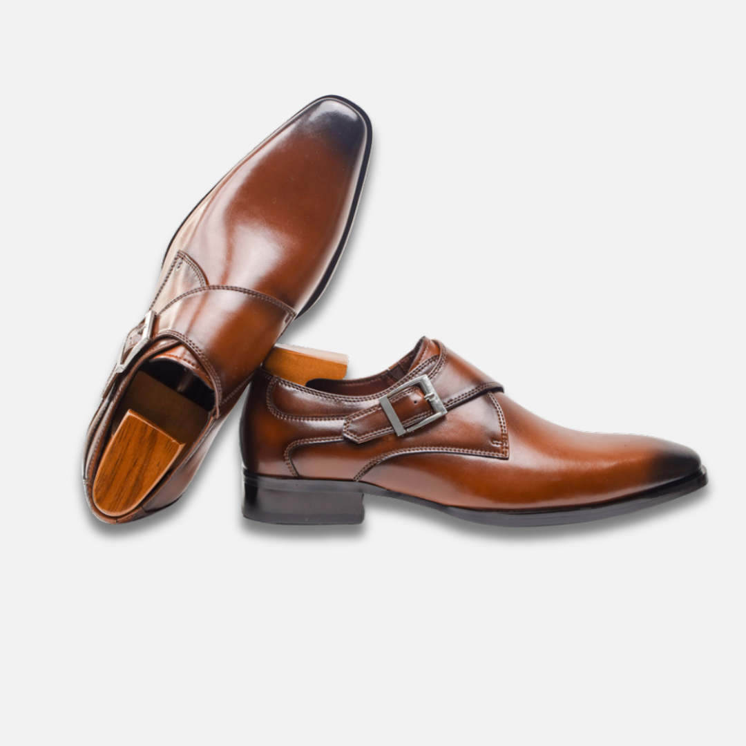 Men’s Square Toe Leather Monk Shoes Laurel & Legacy