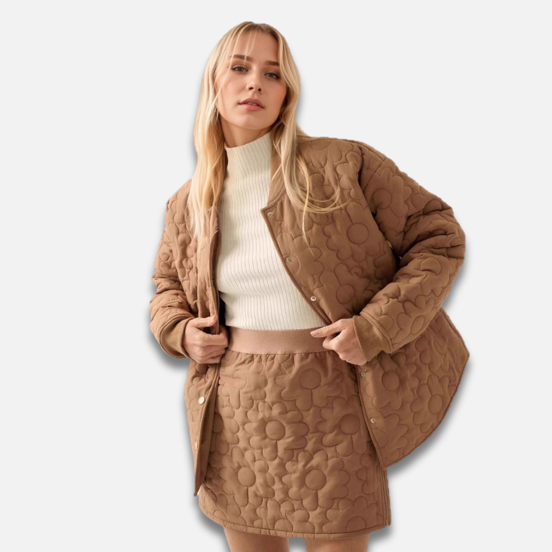 Women’s Quilted Floral Winter Jacket Laurel & Legacy