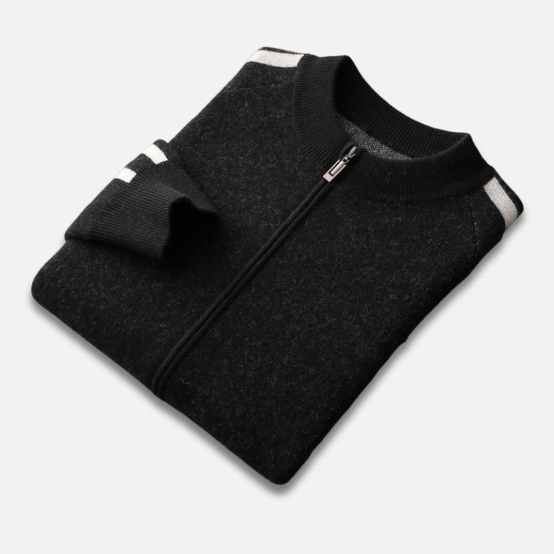 Men’s Zip-Up Wool Cardigan Laurel & Legacy