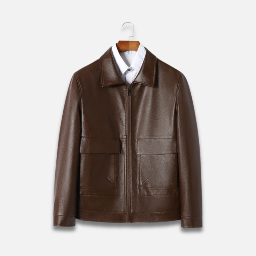 Men’s Collar Leather Jacket Laurel & Legacy