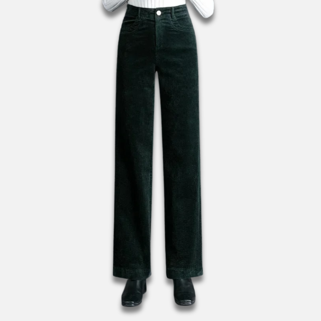 Women’s Corduroy High-Waist Straight Trousers Laurel & Legacy