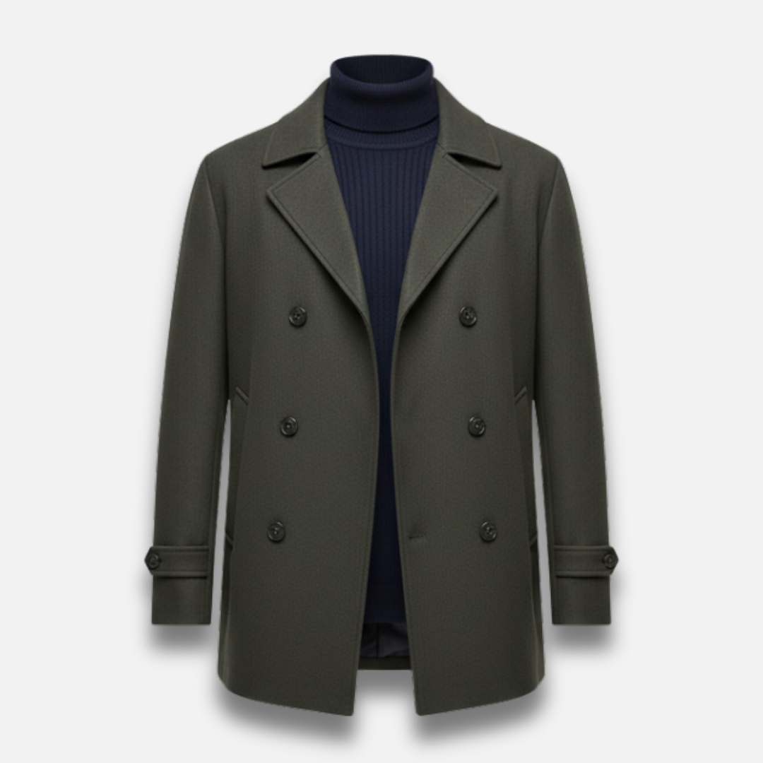 Men’s Double-Breasted Lapel Coat Laurel & Legacy