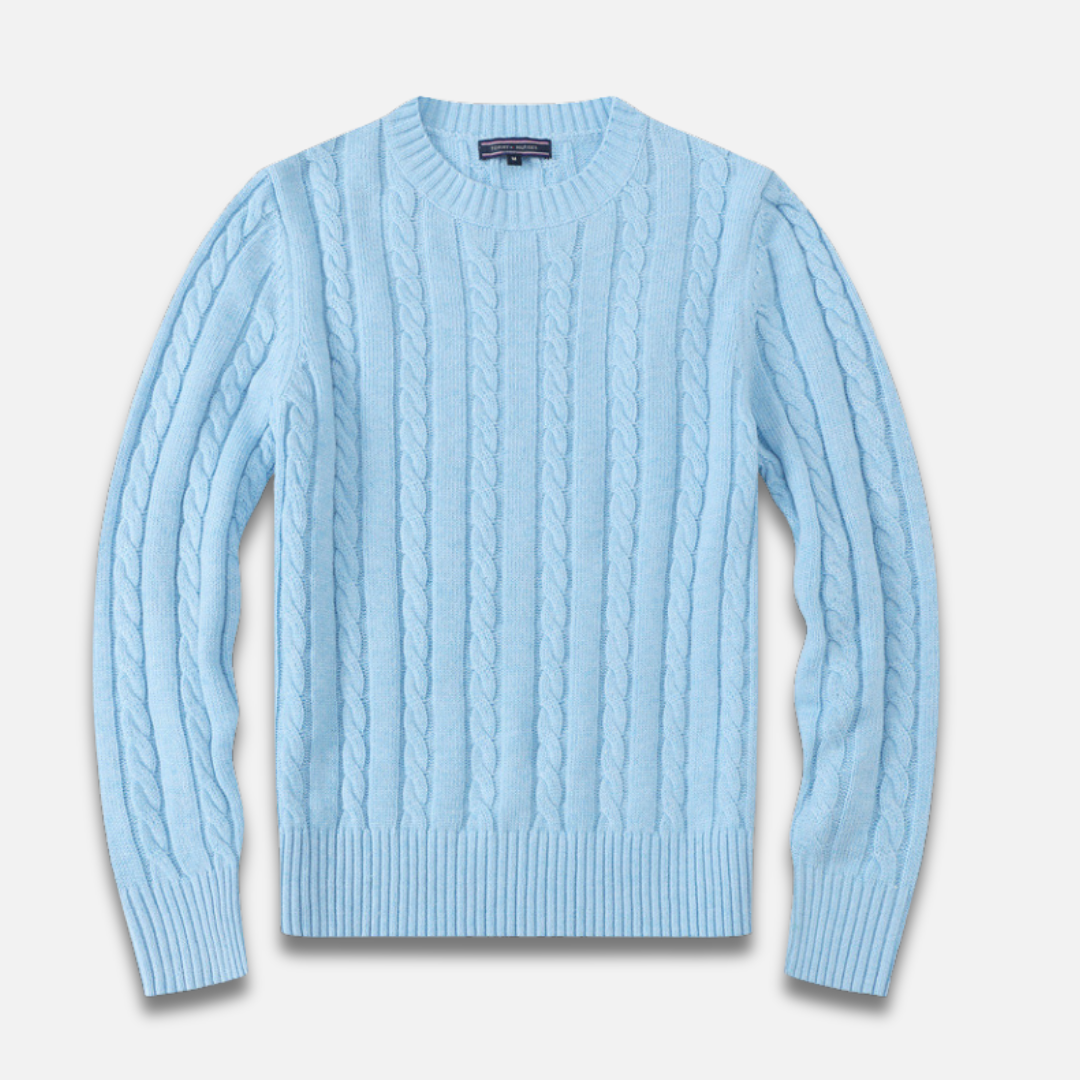 Men’s Cable Knit Round Neck Sweater Laurel & Legacy