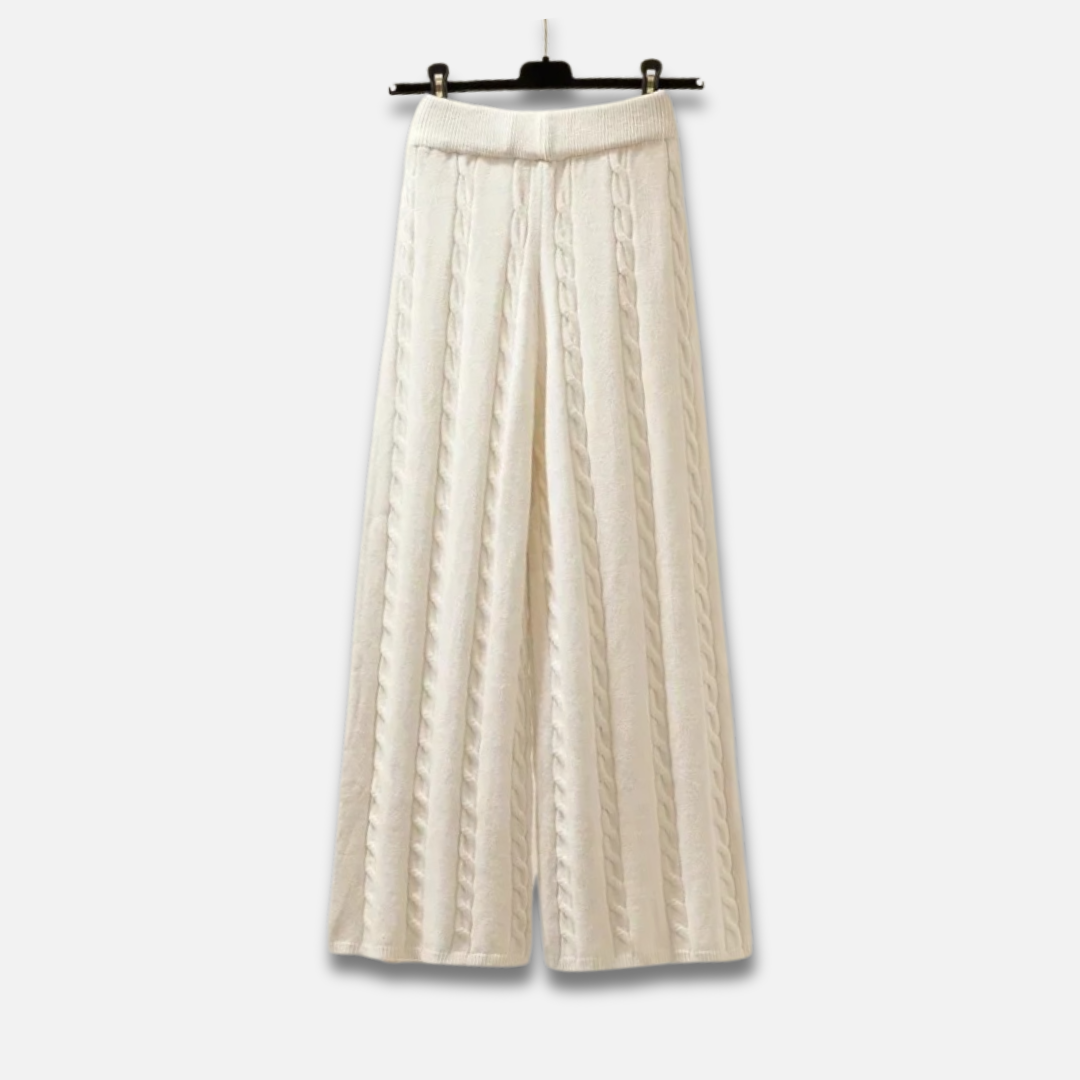 Women’s Three-Piece Knit Set with Turtleneck Sweater, Vest and Trousers Laurel & Legacy