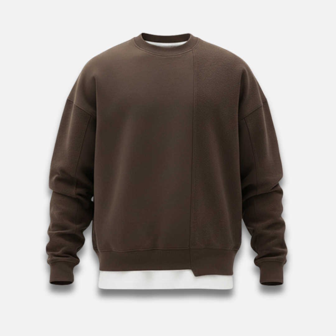 Men’s Contrast Panel Crewneck Sweater Laurel & Legacy