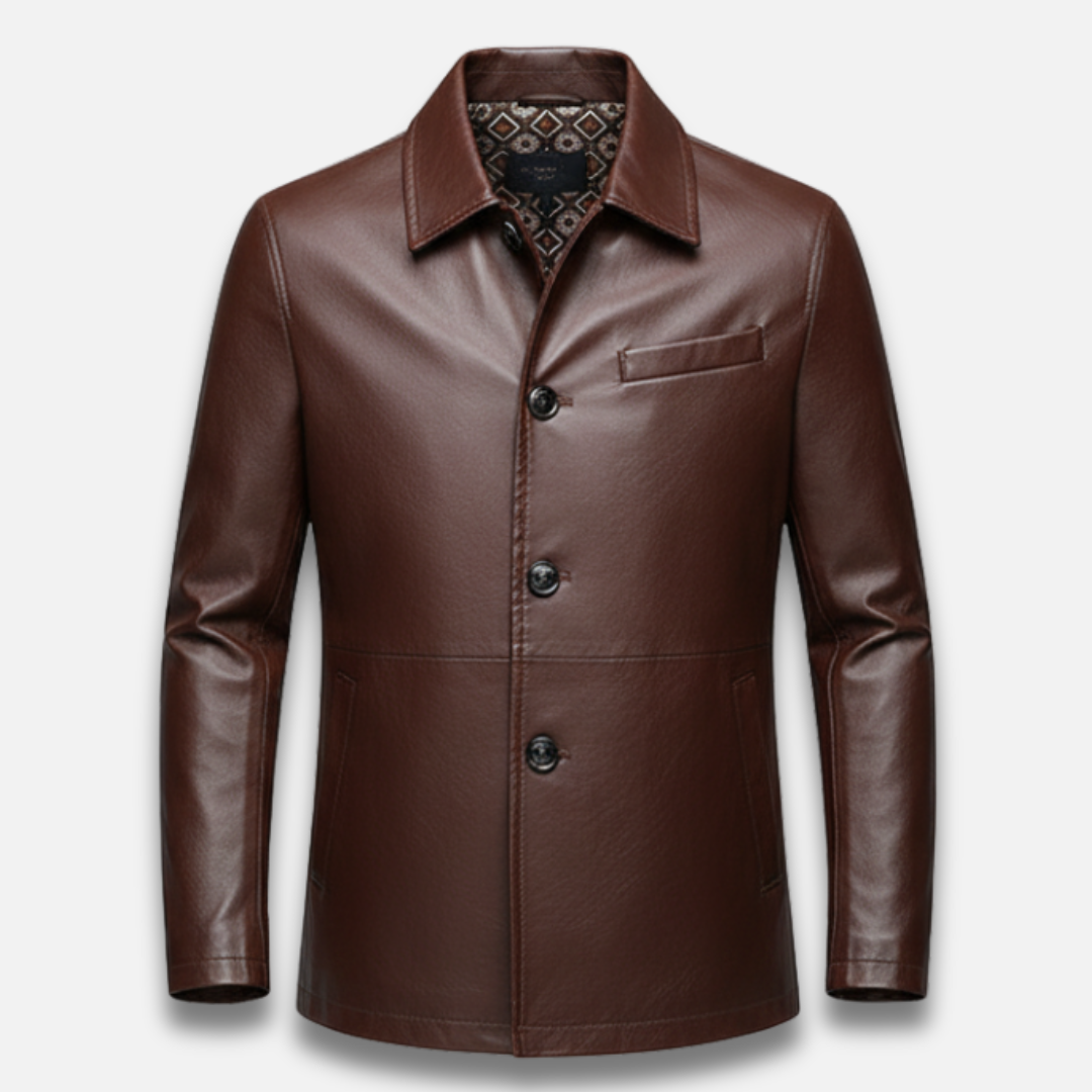 Men’s Structured Leather Jacket Laurel & Legacy