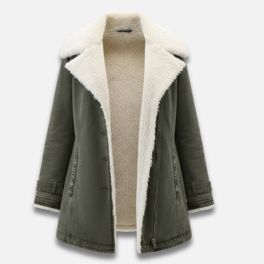 Women’s Lapel Wool Button Coat Laurel & Legacy