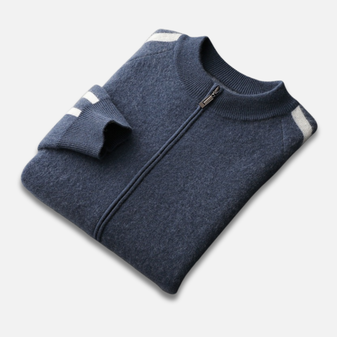 Men’s Zip-Up Wool Cardigan Laurel & Legacy