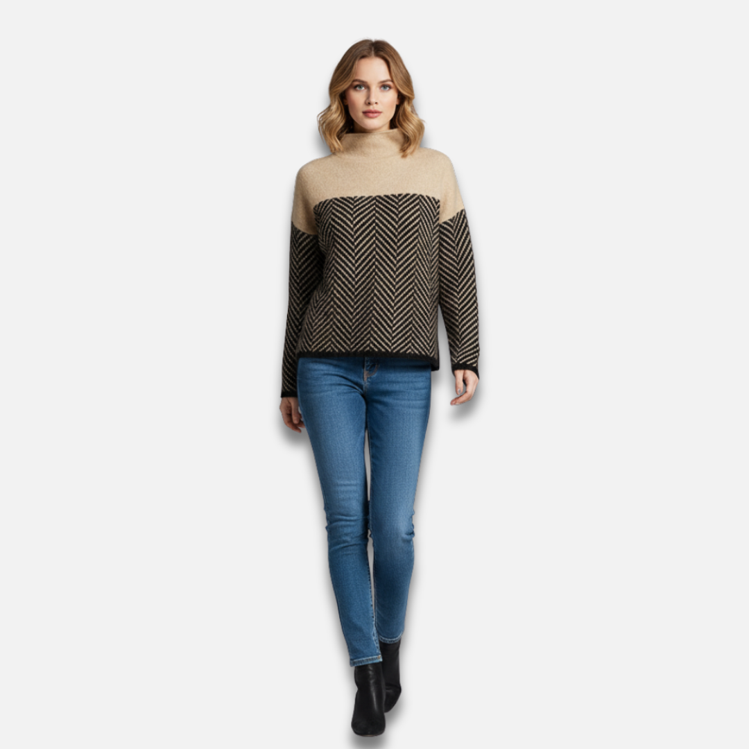 Women’s Patterned Turtleneck Sweater Laurel & Legacy