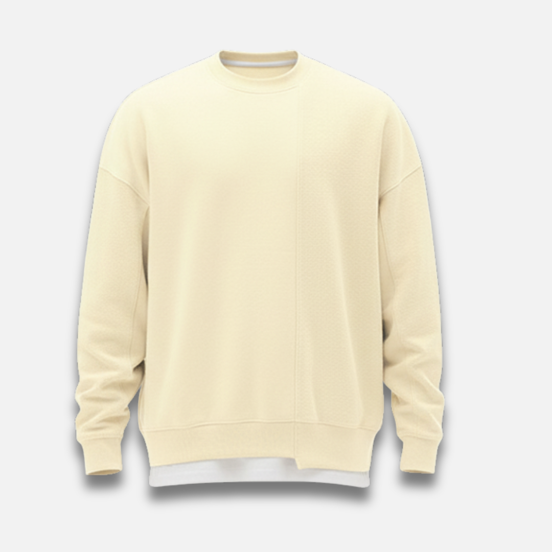 Men’s Contrast Panel Crewneck Sweater Laurel & Legacy