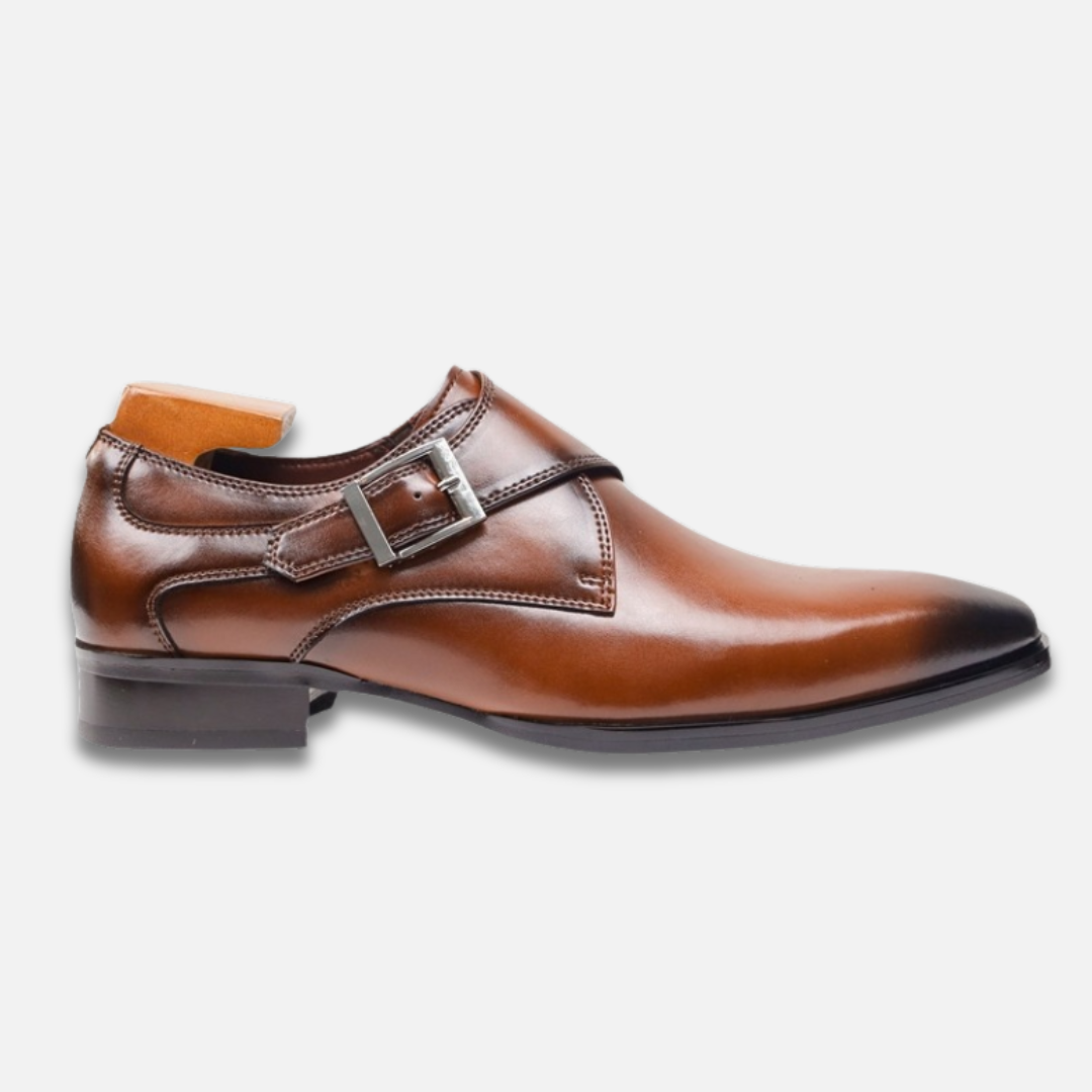 Men’s Square Toe Leather Monk Shoes Laurel & Legacy